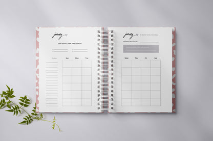 Pink Boujee AF Undated Planner + Free Gold Pen & Gold Paper Clips [PREORDER Ship Date 12/09]