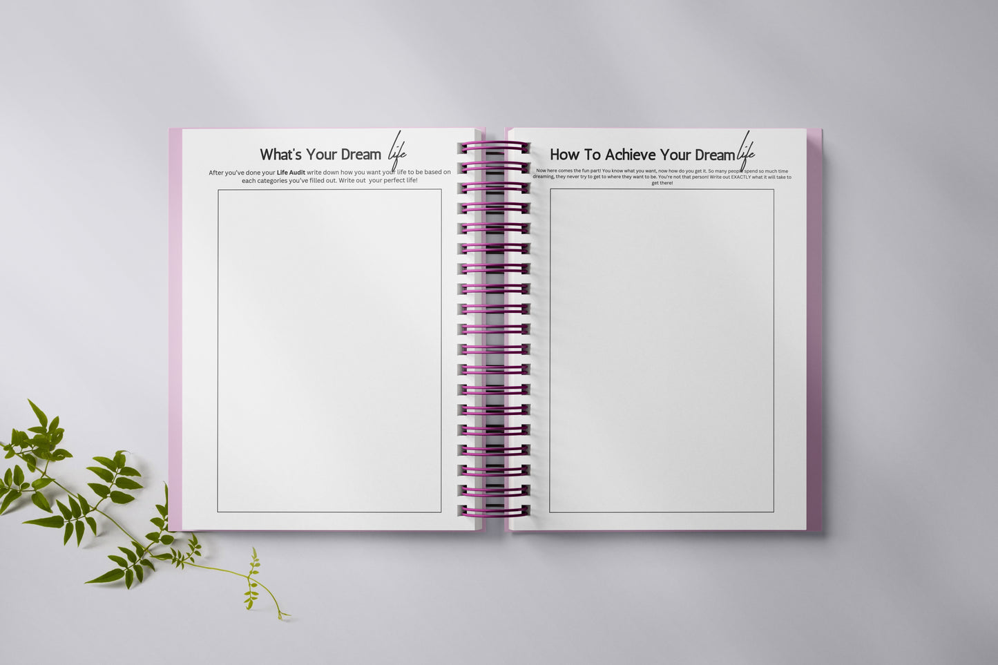 Pink Cut The Check Undated Planner + Free Gold Pen & Gold Paper Clips [PREORDER Ship Date 12/09]