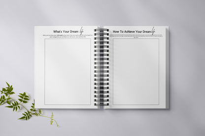 White Cut The Check Undated Planner + Free Gold Pen & Gold Paper Clips [PREORDER Ship Date 12/09]