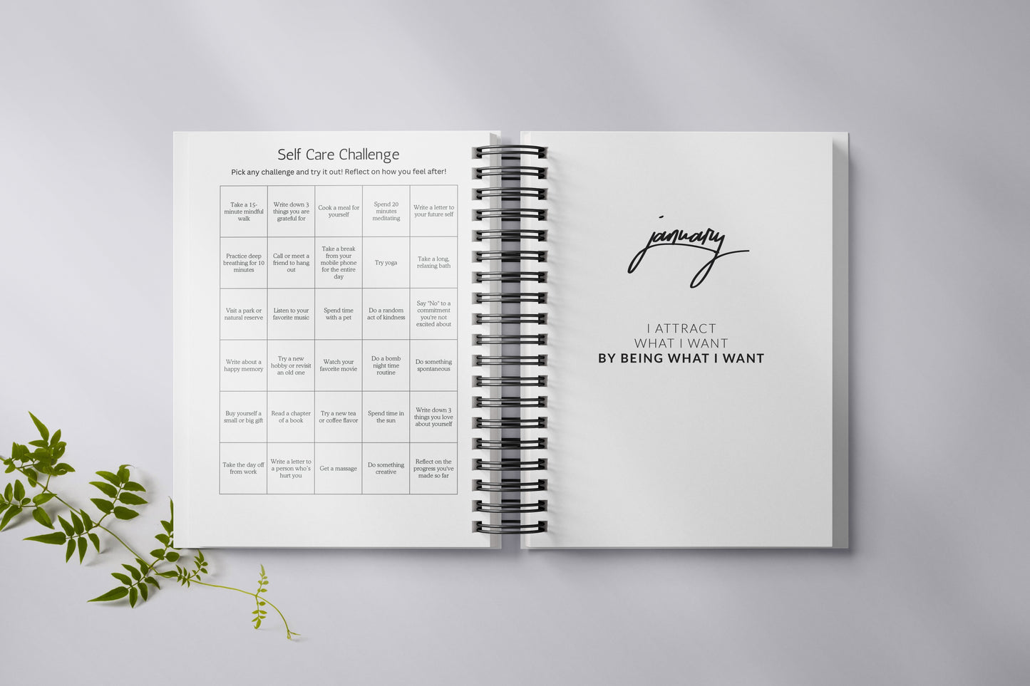 White Cut The Check Undated Planner + Free Gold Pen & Gold Paper Clips [PREORDER Ship Date 12/09]